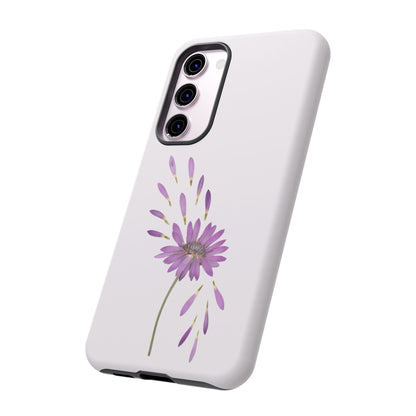 Coque Téléphone Samsung, iPhone & Google Pixel Renforcée Mate – Design Floral Epuré sur Fond Blanc Perlé | Protection Antichoc | Idée Cadeau Femme