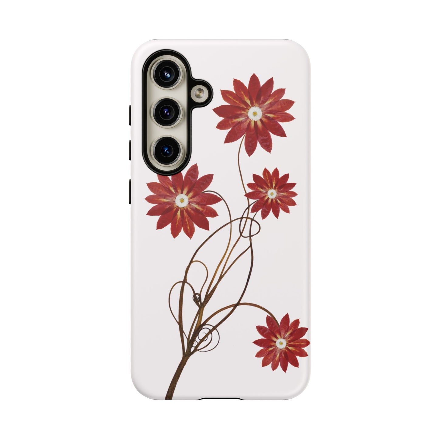 Coque Samsung Renforcée Design Cactus Rouge Mate - Protection Durable & Anti-Choc - Idée Cadeau Chic Pour Femme