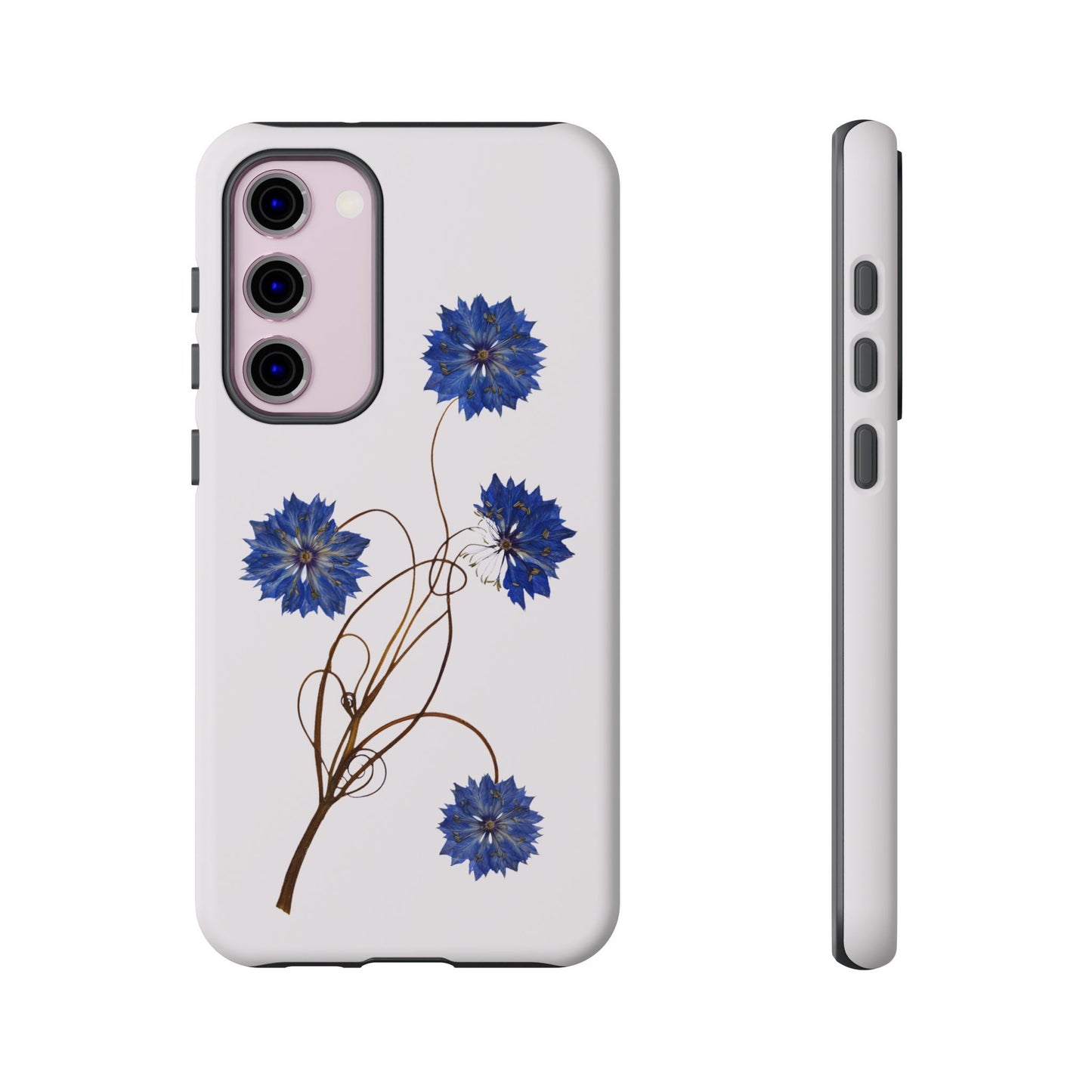 Coque Téléphone Florale - Samsung, iPhone & Google Pixel Renforcée Mate – Design Floral Epuré sur Fond Blanc Perlé | Protection Antichoc | Idée Cadeau Femme