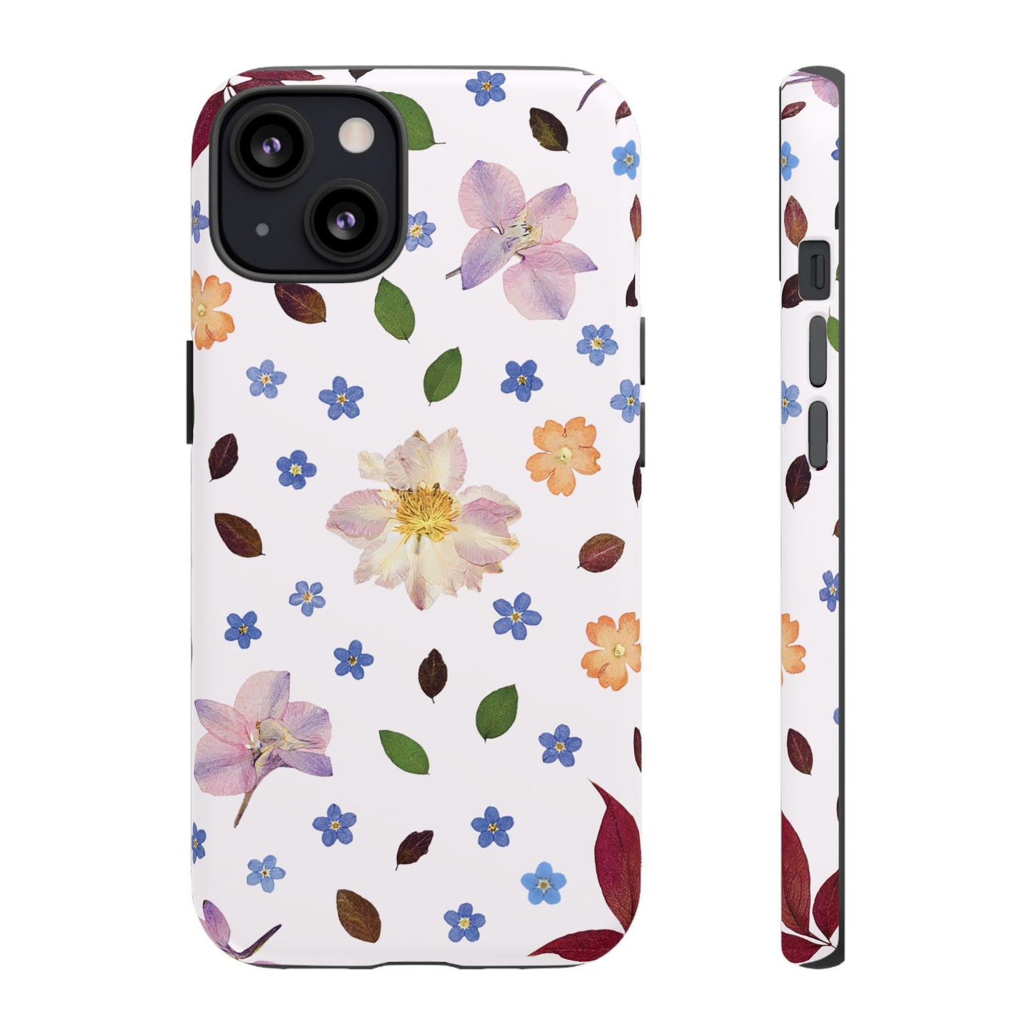 Coque Téléphone Samsung, iPhone & Google Pixel Renforcée Mate – Design Floral Féminin sur Fond Blanc Perlé | Protection Antichoc | Idée Cadeau Anniverssaire