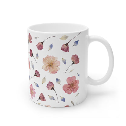 Mug Céramique Printanière - Fleurs de Cerisier de Japon | Tasse Végétale – Idée Cadeau Amoureux Herbier Fleurs Séchées & Déco Féminine