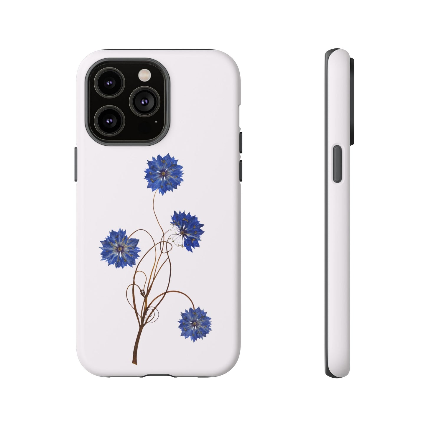 Coque Téléphone Florale - Samsung, iPhone & Google Pixel Renforcée Mate – Design Floral Epuré sur Fond Blanc Perlé | Protection Antichoc | Idée Cadeau Femme