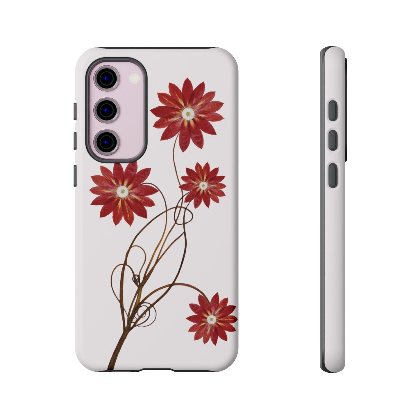 Coque Samsung Renforcée Design Cactus Rouge Mate - Protection Durable & Anti-Choc - Idée Cadeau Chic Pour Femme