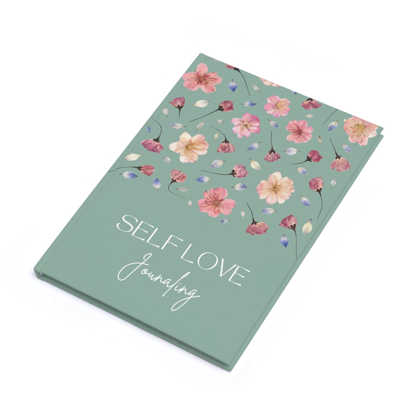 Carnet de Self Love Journaling | Journal Intime "Amour de Soi" et Bien-être au Quotidien | Couverture Couleur Vert Eucalyptus
