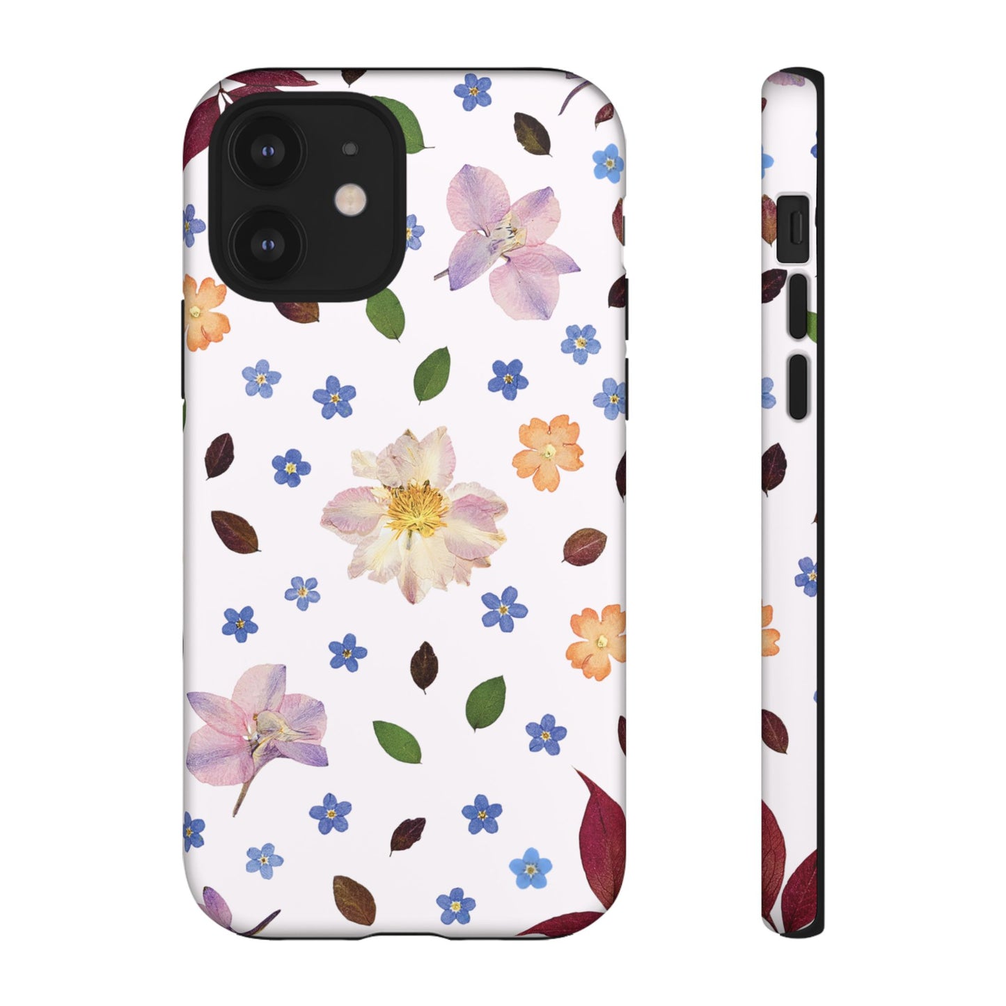 Coque Téléphone Samsung, iPhone & Google Pixel Renforcée Mate – Design Floral Féminin sur Fond Blanc Perlé | Protection Antichoc | Idée Cadeau Anniverssaire