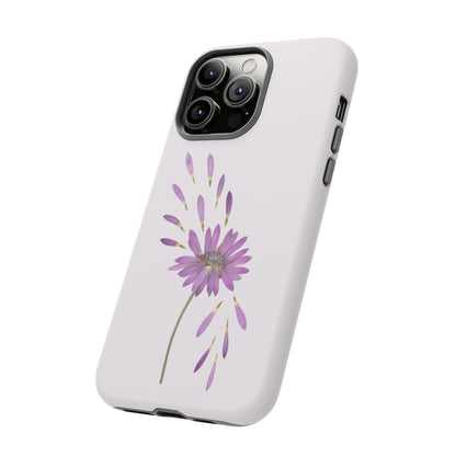 Coque Téléphone Samsung, iPhone & Google Pixel Renforcée Mate – Design Floral Epuré sur Fond Blanc Perlé | Protection Antichoc | Idée Cadeau Femme