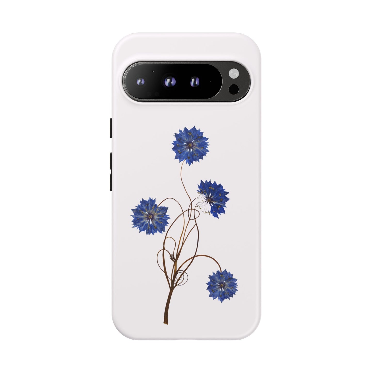 Coque Téléphone Florale - Samsung, iPhone & Google Pixel Renforcée Mate – Design Floral Epuré sur Fond Blanc Perlé | Protection Antichoc | Idée Cadeau Femme