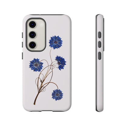 Coque Téléphone Florale - Samsung, iPhone & Google Pixel Renforcée Mate – Design Floral Epuré sur Fond Blanc Perlé | Protection Antichoc | Idée Cadeau Femme
