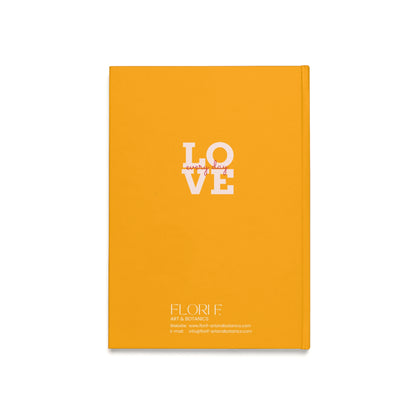 Carnet de Self Love Journaling Floral | Journal Intime "Amour de Soi" et Bien-être au Quotidien | Couverture Couleur Orange Safrané