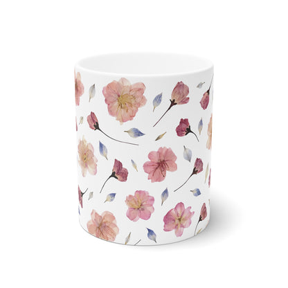 Mug Céramique Printanière - Fleurs de Cerisier de Japon | Tasse Végétale – Idée Cadeau Amoureux Herbier Fleurs Séchées & Déco Féminine