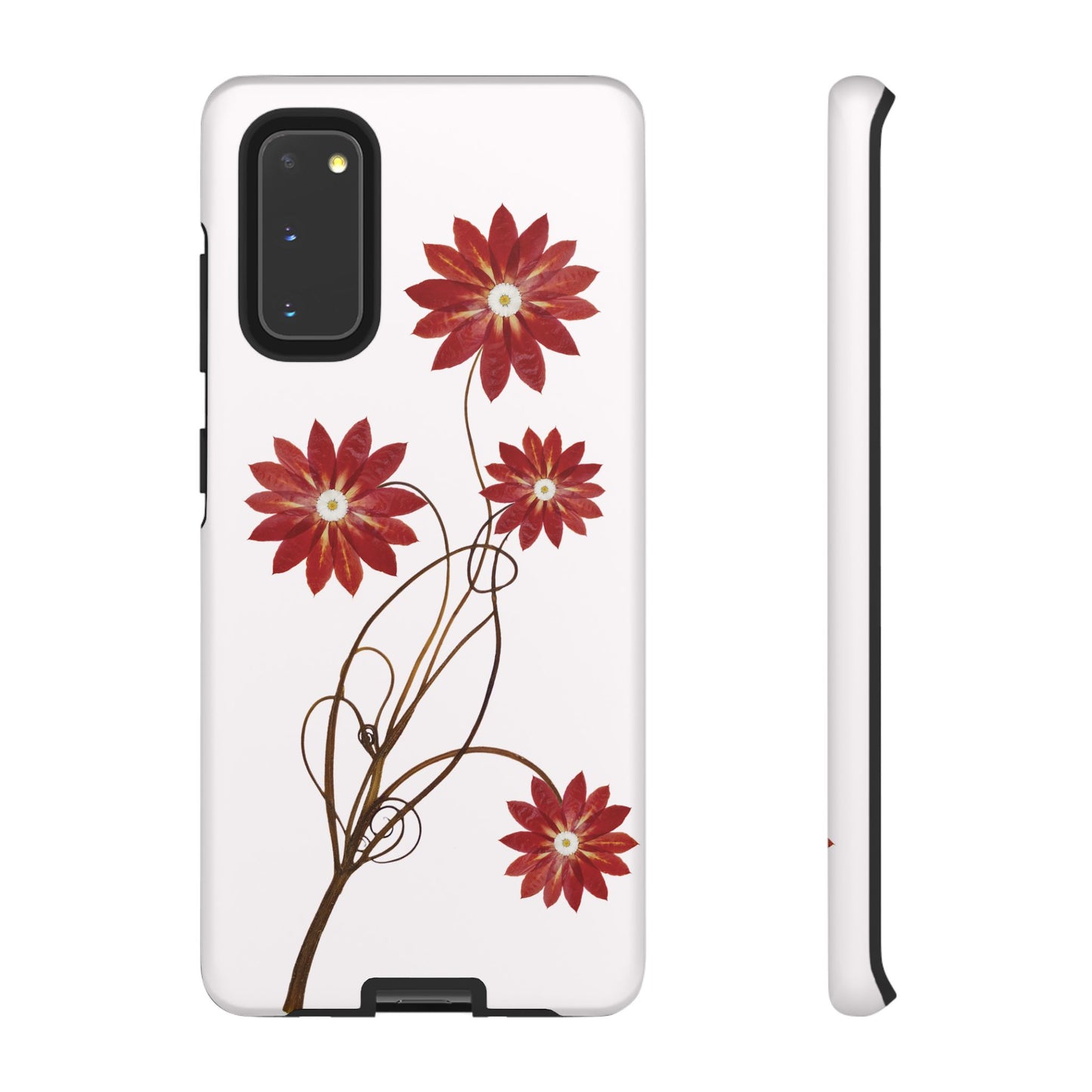 Coque Samsung Renforcée Design Cactus Rouge Mate - Protection Durable & Anti-Choc - Idée Cadeau Chic Pour Femme