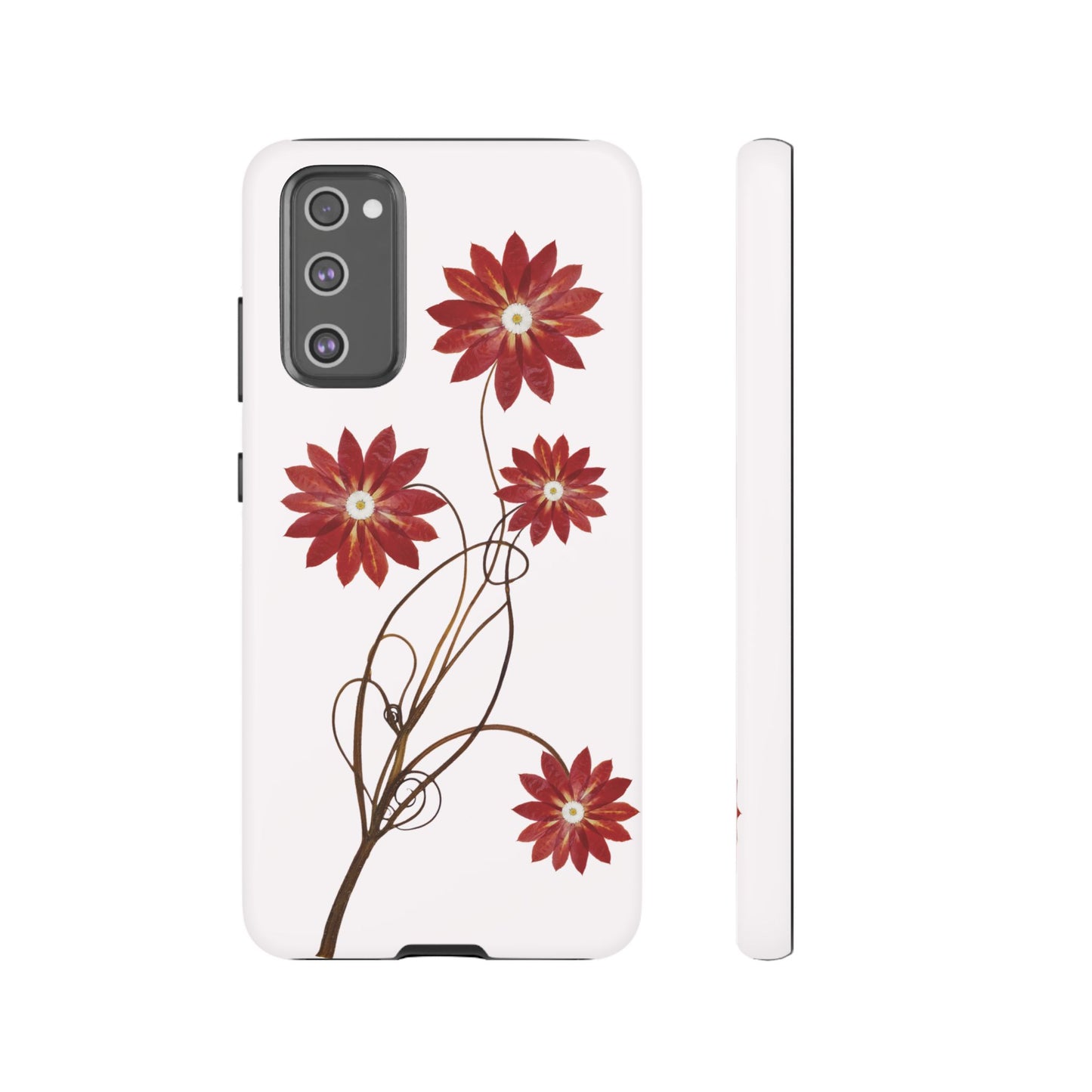 Coque Samsung Renforcée Design Cactus Rouge Mate - Protection Durable & Anti-Choc - Idée Cadeau Chic Pour Femme
