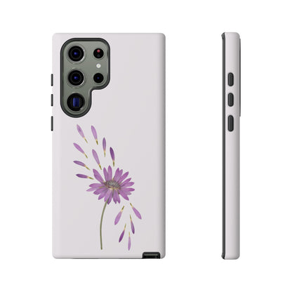 Coque Téléphone Samsung, iPhone & Google Pixel Renforcée Mate – Design Floral Epuré sur Fond Blanc Perlé | Protection Antichoc | Idée Cadeau Femme