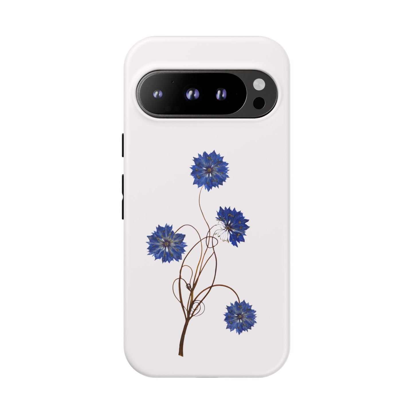 Coque Téléphone Florale - Samsung, iPhone & Google Pixel Renforcée Mate – Design Floral Epuré sur Fond Blanc Perlé | Protection Antichoc | Idée Cadeau Femme
