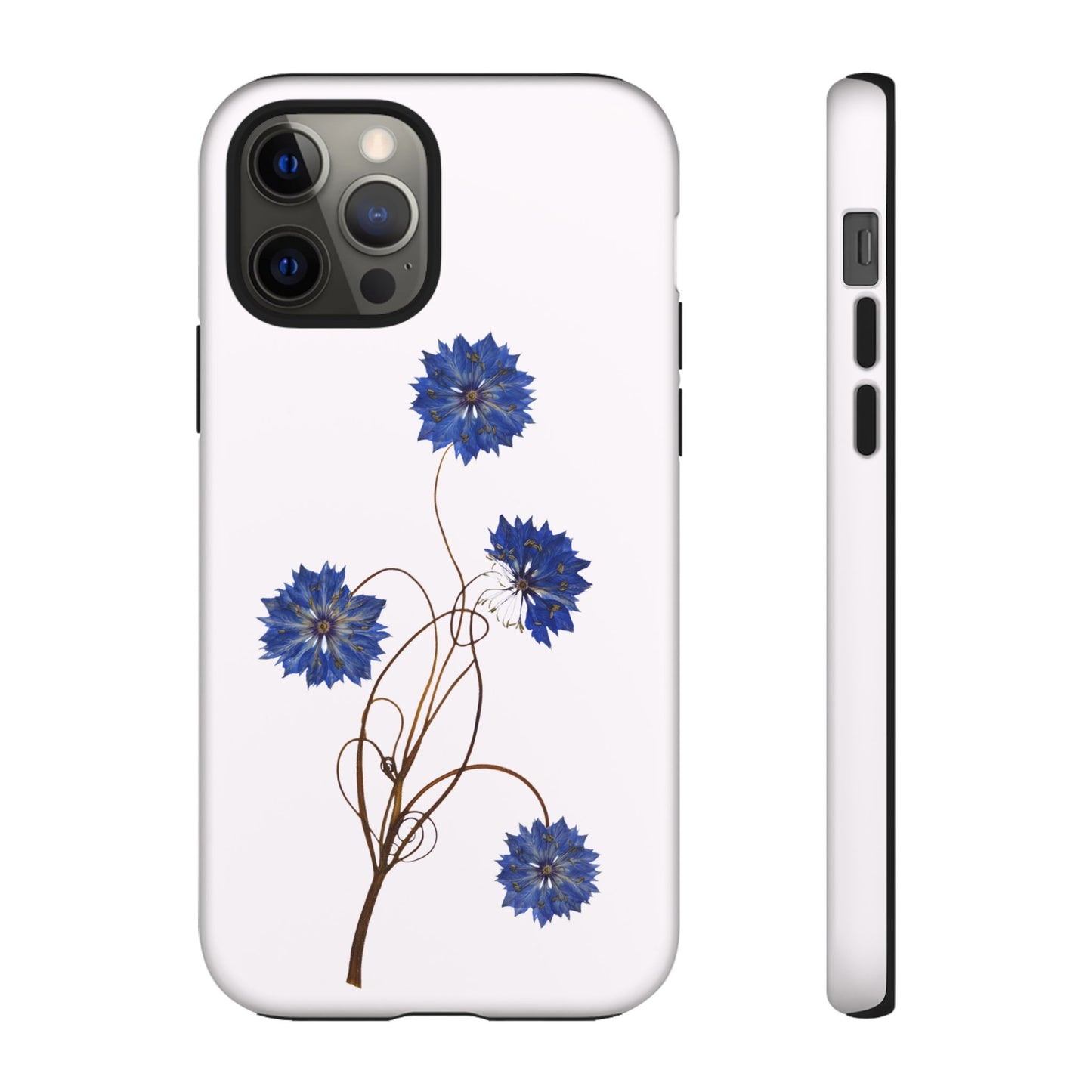 Coque Téléphone Florale - Samsung, iPhone & Google Pixel Renforcée Mate – Design Floral Epuré sur Fond Blanc Perlé | Protection Antichoc | Idée Cadeau Femme