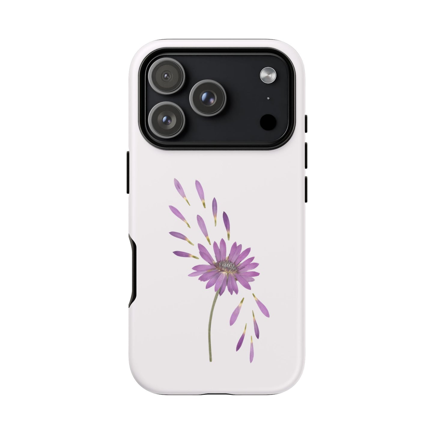 Coque Téléphone Samsung, iPhone & Google Pixel Renforcée Mate – Design Floral Epuré sur Fond Blanc Perlé | Protection Antichoc | Idée Cadeau Femme