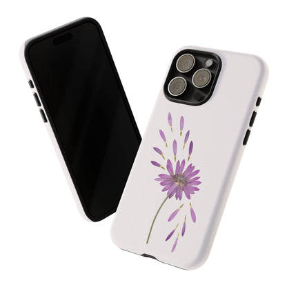 Coque Téléphone Samsung, iPhone & Google Pixel Renforcée Mate – Design Floral Epuré sur Fond Blanc Perlé | Protection Antichoc | Idée Cadeau Femme