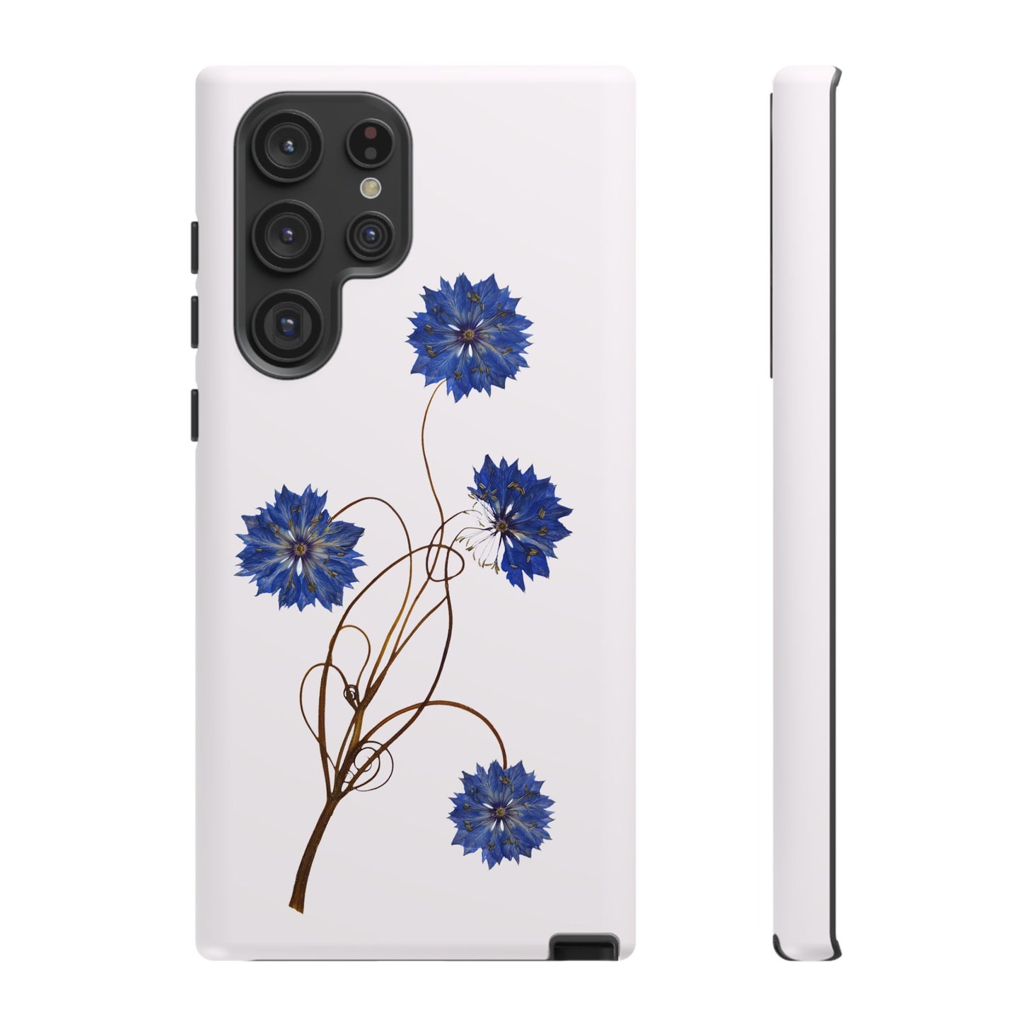 Coque Téléphone Florale - Samsung, iPhone & Google Pixel Renforcée Mate – Design Floral Epuré sur Fond Blanc Perlé | Protection Antichoc | Idée Cadeau Femme