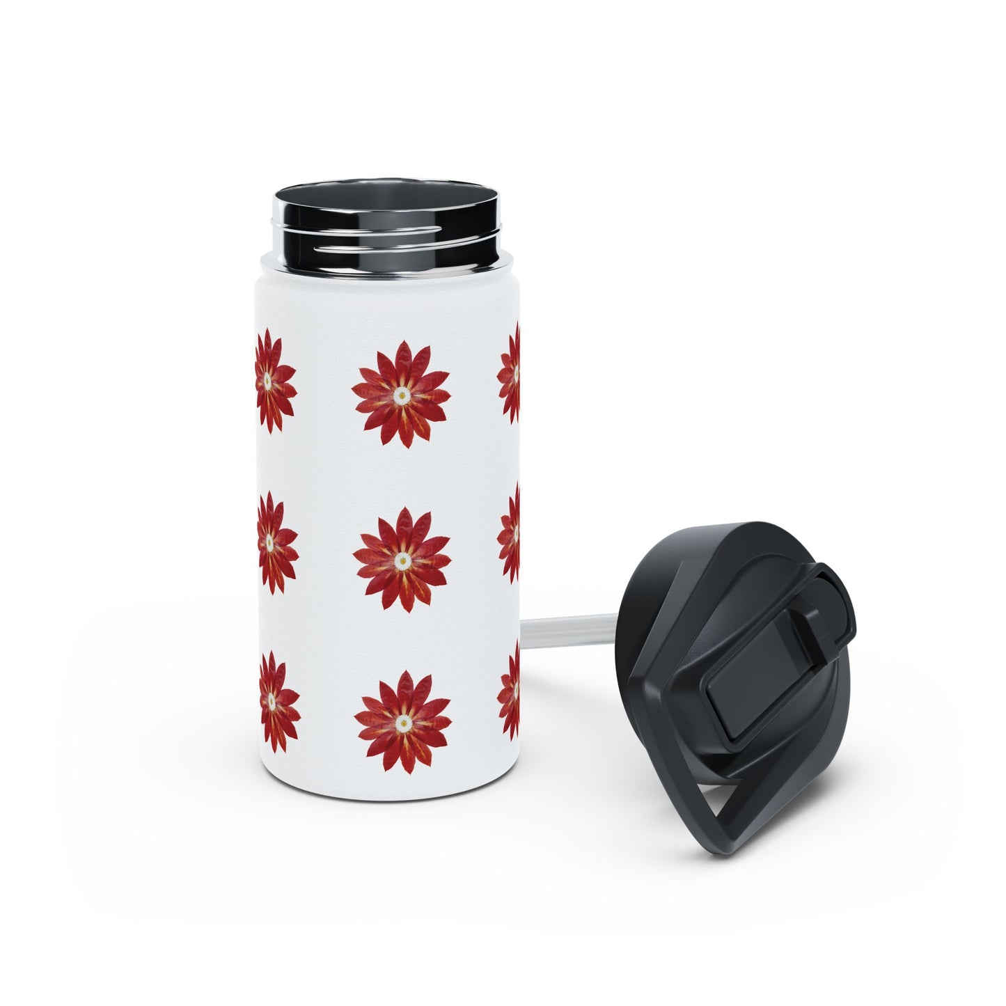 Mug Café ou Thé Isotherme en Inox - Design Epuré - Fleur de Cactus | Tasse de Voyage Écoresponsable & Sans BPA