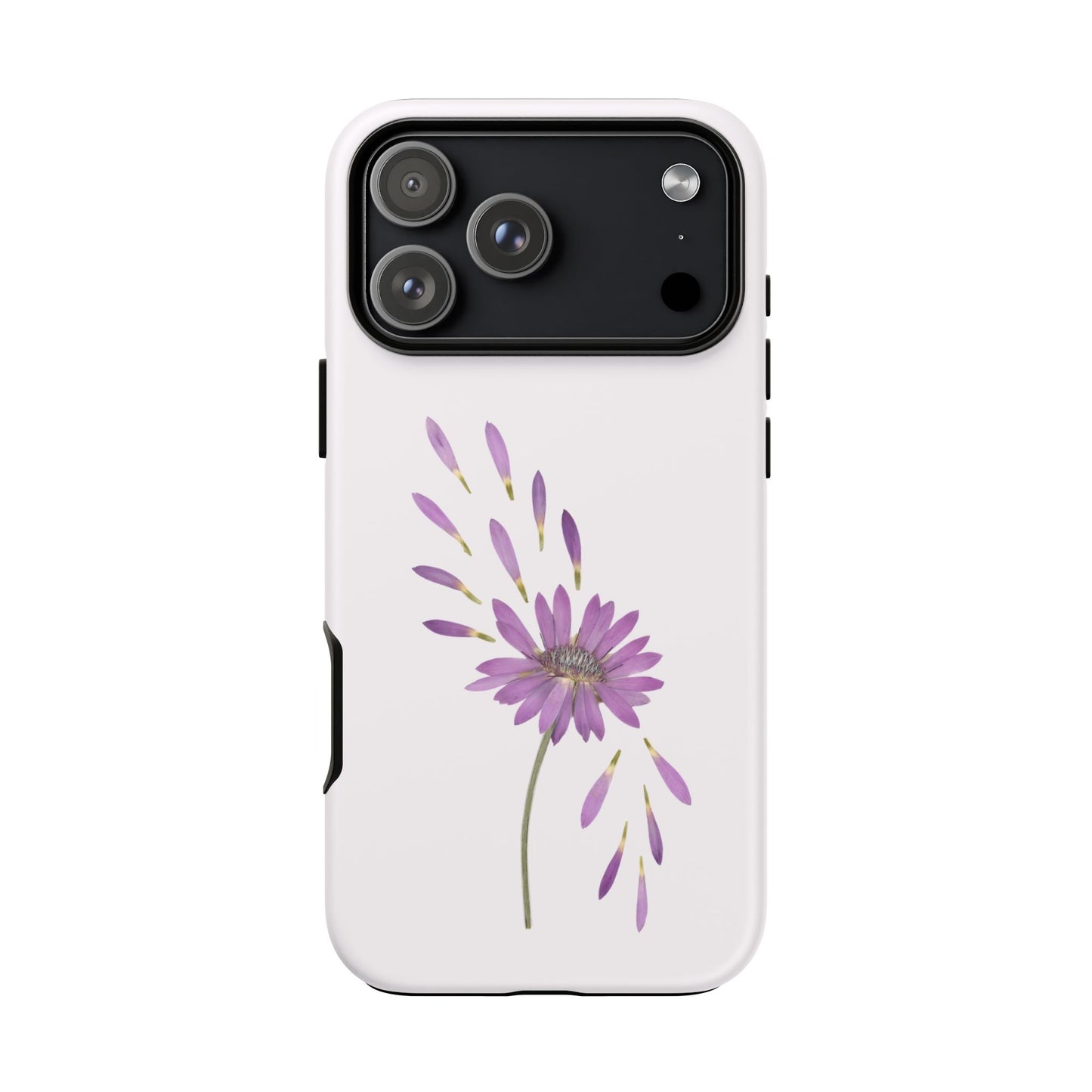 Coque Téléphone Samsung, iPhone & Google Pixel Renforcée Mate – Design Floral Epuré sur Fond Blanc Perlé | Protection Antichoc | Idée Cadeau Femme