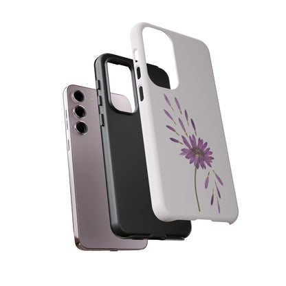 Coque Téléphone Samsung, iPhone & Google Pixel Renforcée Mate – Design Floral Epuré sur Fond Blanc Perlé | Protection Antichoc | Idée Cadeau Femme