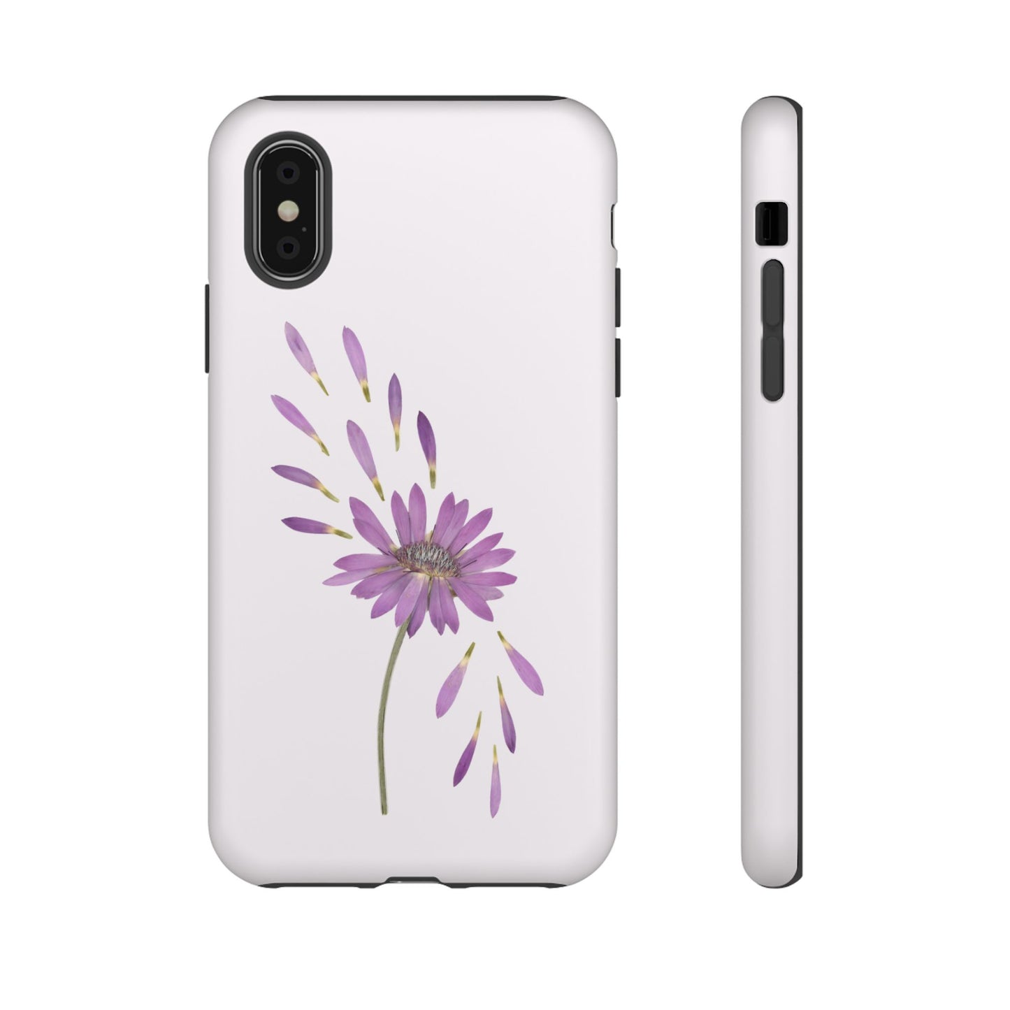 Coque Téléphone Samsung, iPhone & Google Pixel Renforcée Mate – Design Floral Epuré sur Fond Blanc Perlé | Protection Antichoc | Idée Cadeau Femme