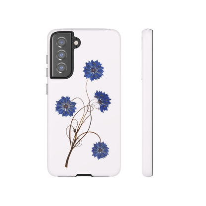 Coque Téléphone Florale - Samsung, iPhone & Google Pixel Renforcée Mate – Design Floral Epuré sur Fond Blanc Perlé | Protection Antichoc | Idée Cadeau Femme