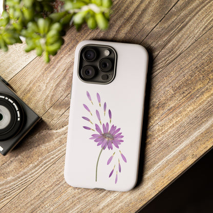 Coque Téléphone Samsung, iPhone & Google Pixel Renforcée Mate – Design Floral Epuré sur Fond Blanc Perlé | Protection Antichoc | Idée Cadeau Femme