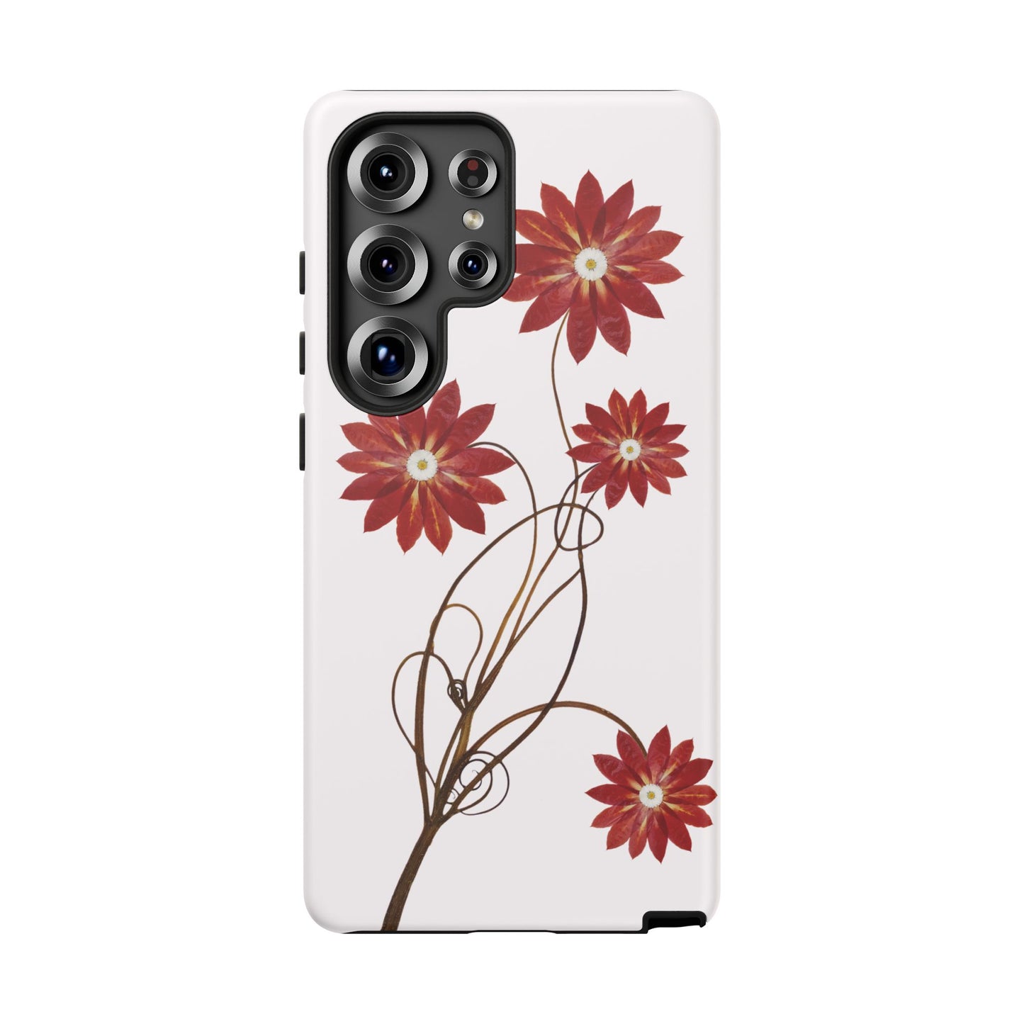 Coque Samsung Renforcée Design Cactus Rouge Mate - Protection Durable & Anti-Choc - Idée Cadeau Chic Pour Femme