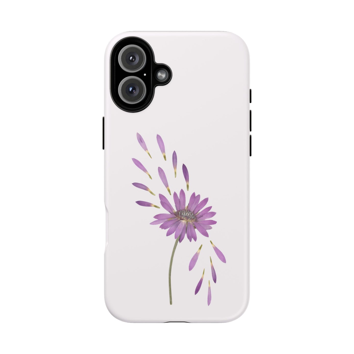 Coque Téléphone Samsung, iPhone & Google Pixel Renforcée Mate – Design Floral Epuré sur Fond Blanc Perlé | Protection Antichoc | Idée Cadeau Femme