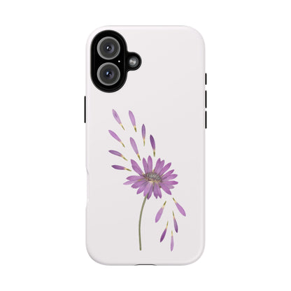 Coque Téléphone Samsung, iPhone & Google Pixel Renforcée Mate – Design Floral Epuré sur Fond Blanc Perlé | Protection Antichoc | Idée Cadeau Femme
