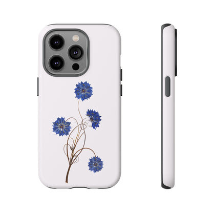 Coque Téléphone Florale - Samsung, iPhone & Google Pixel Renforcée Mate – Design Floral Epuré sur Fond Blanc Perlé | Protection Antichoc | Idée Cadeau Femme