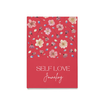 Carnet de Self Love Journaling | Journal Intime "Amour de Soi" et Bien-être au Quotidien | Couverture Couleur Rouge Féminin