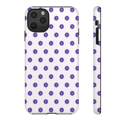 Coque Téléphone Samsung, iPhone & Google Pixel Renforcée Mate – Design Botanique Epuré Fleurs de Primevère sur Fond Blanc Perlé | Protection Antichoc | Idée Cadeau Femme