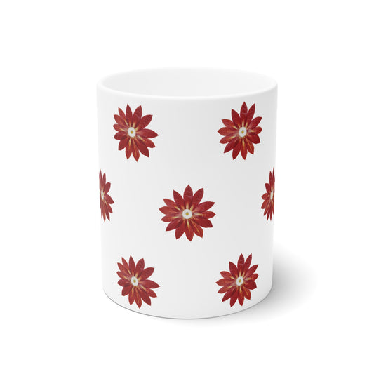 Mug Céramique Botanique Cactus Rouge | Tasse 35cl – Idée Cadeau Noël Amateurs de Plantes & Déco Unique