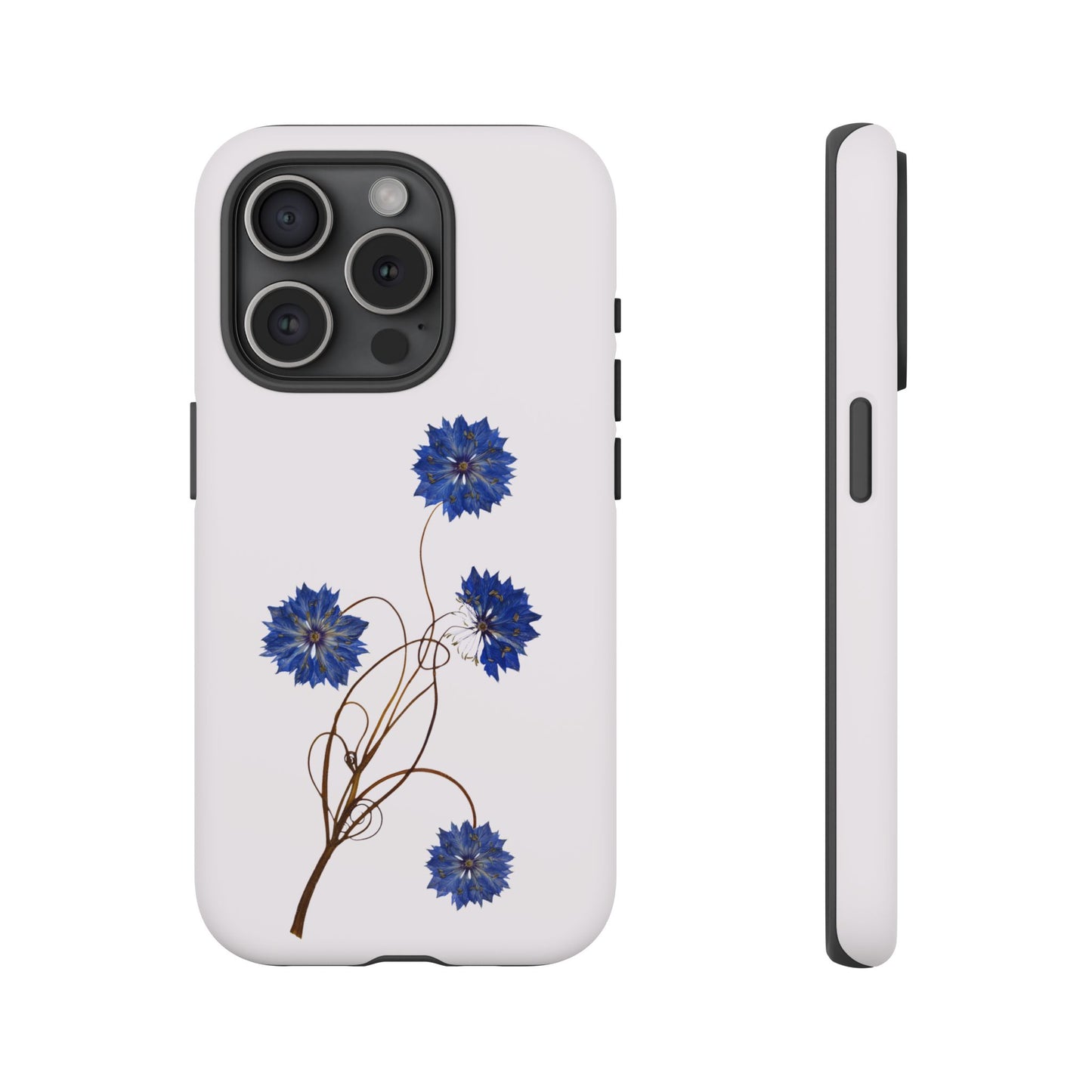 Coque Téléphone Florale - Samsung, iPhone & Google Pixel Renforcée Mate – Design Floral Epuré sur Fond Blanc Perlé | Protection Antichoc | Idée Cadeau Femme