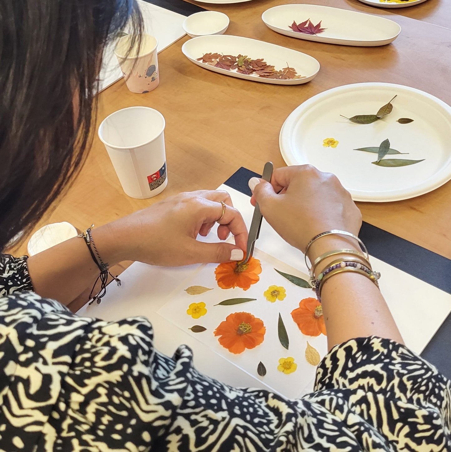 Atelier de création d'un herbier fleurs séchées à Luxembourg et en Lorraine. 